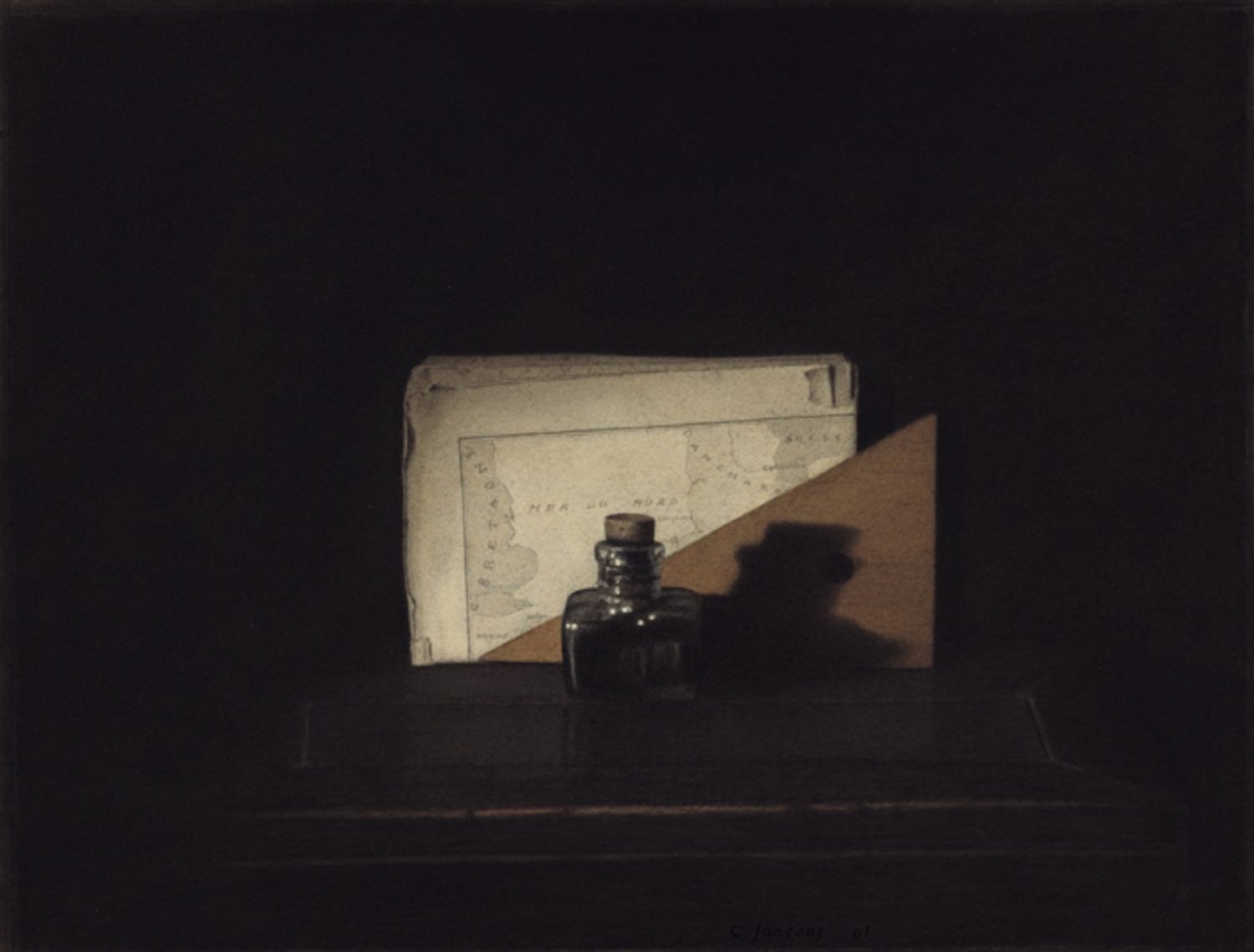 Bouteille d’encre et E’querre